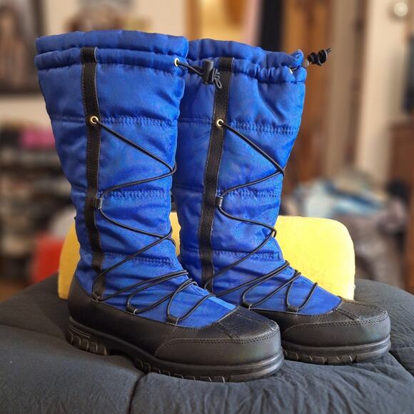 Lauren Ralph Lauren Shoes - Lauren Ralph Lauren Quinly Snow Boots Size 9B Nylon Leather Gorpcore Winter